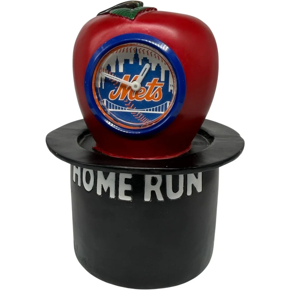 New York Mets Home Run Apple Clock Statue Citi Field Shea Stadium Decor Rare